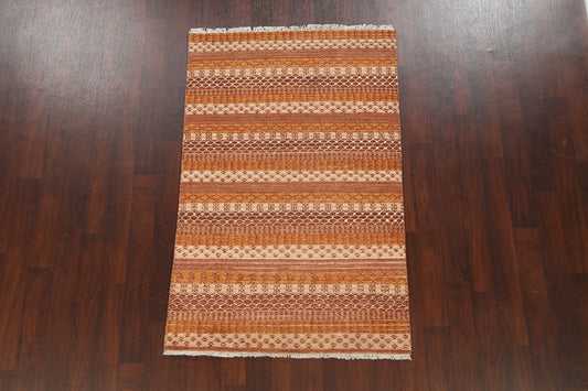 Contemporary Gabbeh Kashkoli Oriental Area Rug 4x6