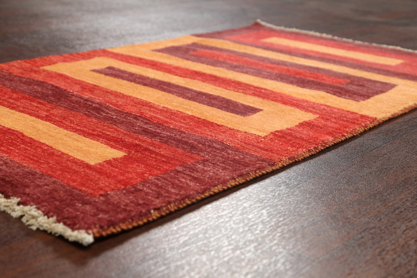 Contemporary Gabbeh Kashkoli Oriental Area Rug 3x4