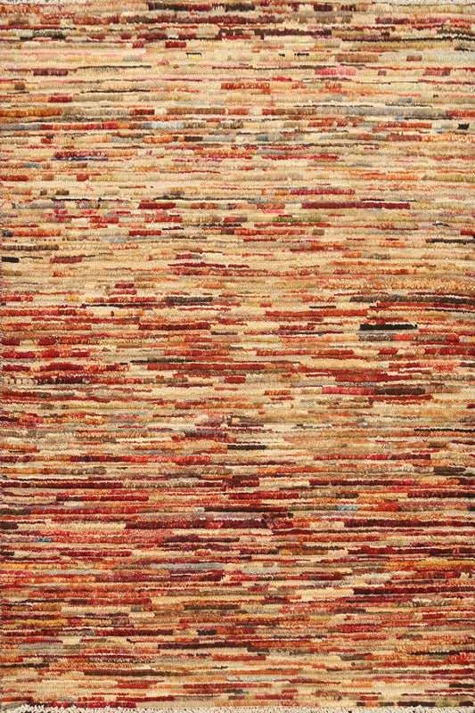 Abstract Contemporary Gabbeh Kashkoli Oriental Area Rug 3x4