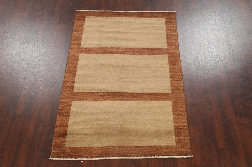 Modern Gabbeh Kashkoli Oriental Area Rug 4x7