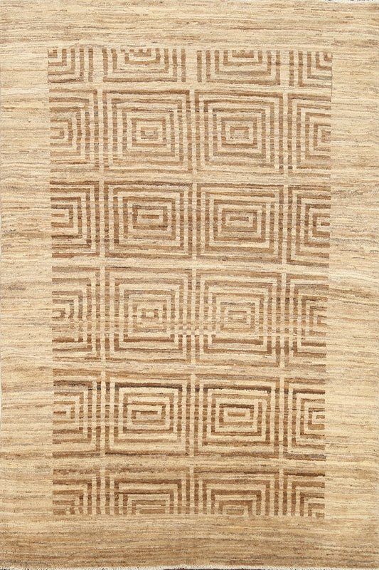 Contemporary Gabbeh Kashkoli Oriental Area Rug 4x7