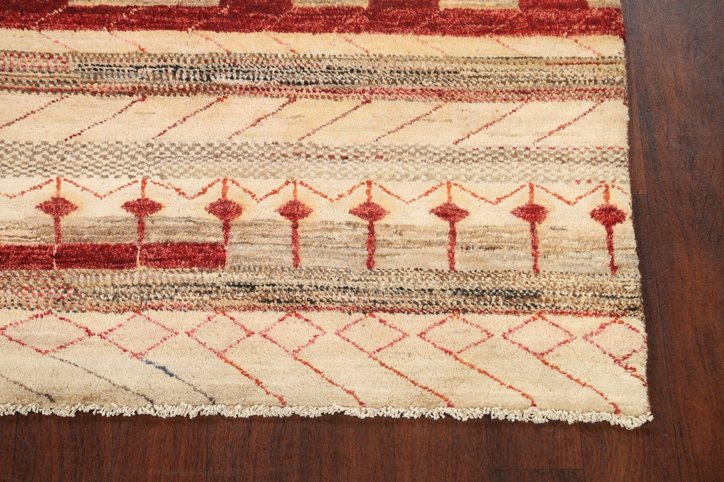 Contemporary Gabbeh Kashkoli Oriental Area Rug 4x6