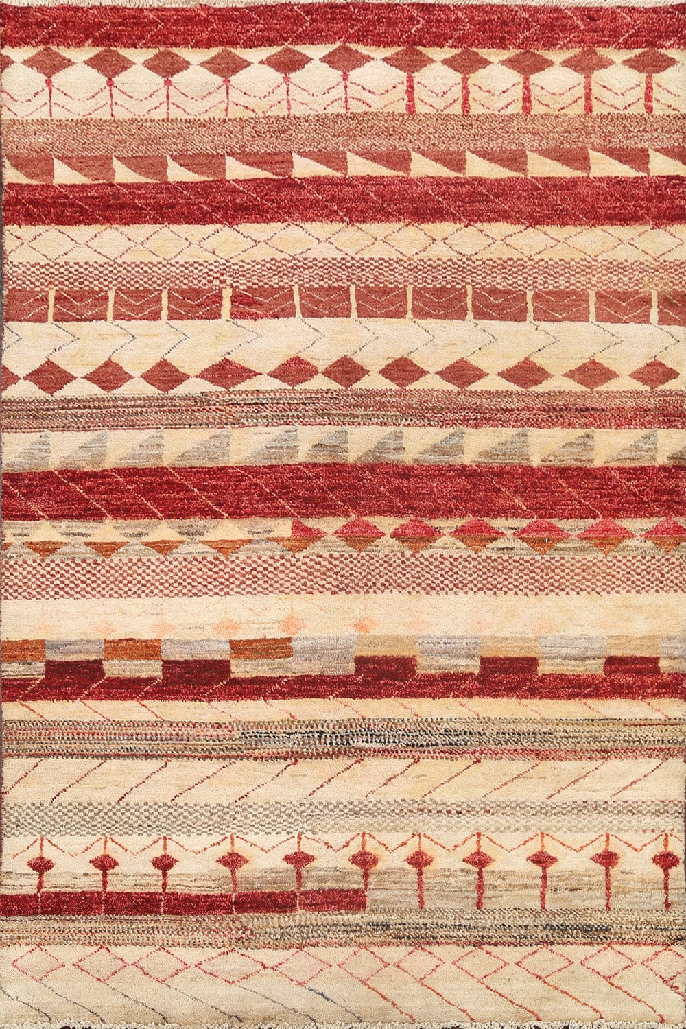 Contemporary Gabbeh Kashkoli Oriental Area Rug 4x6