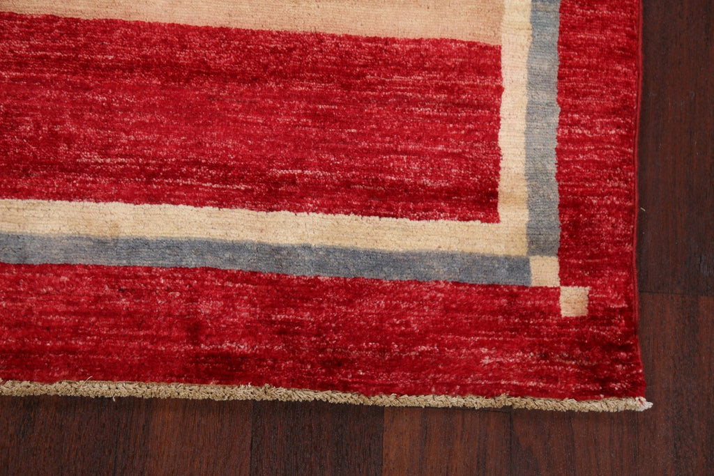 Contemporary Gabbeh Kashkoli Oriental Area Rug 4x6