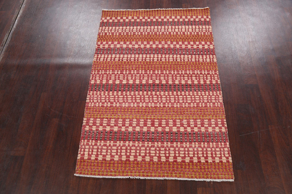 Contemporary Gabbeh Kashkoli Oriental Area Rug 4x6