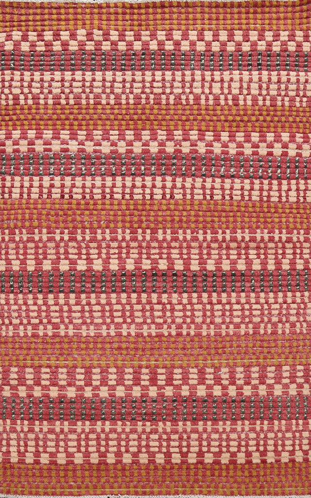 Contemporary Gabbeh Kashkoli Oriental Area Rug 4x6