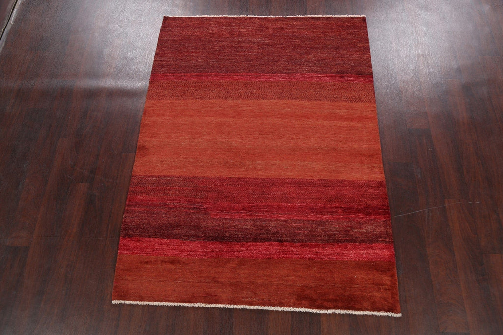 Contemporary Gabbeh Kashkoli Oriental Area Rug 4x6