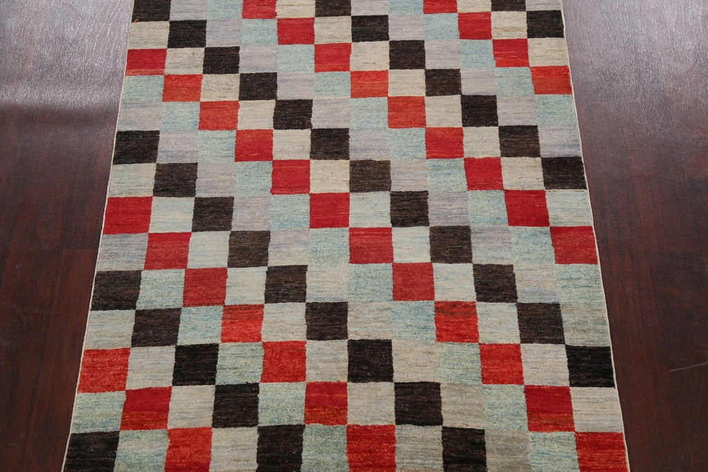 Contemporary Gabbeh Kashkoli Oriental Area Rug 4x6