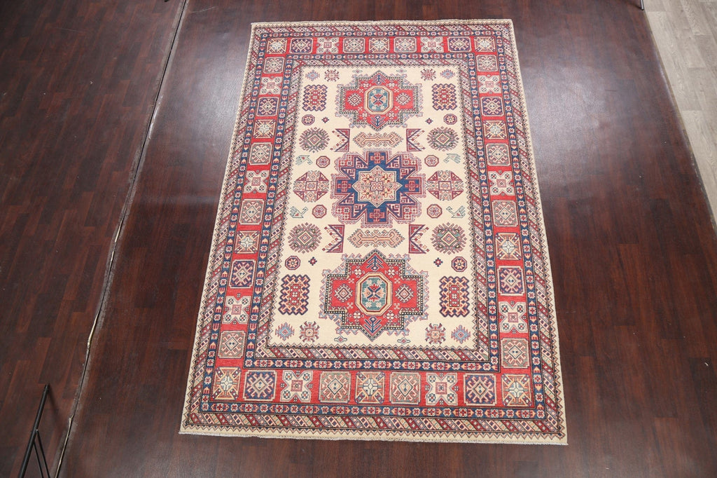 100% Vegetable Dye Super Kazak Oriental Area Rug 7x10