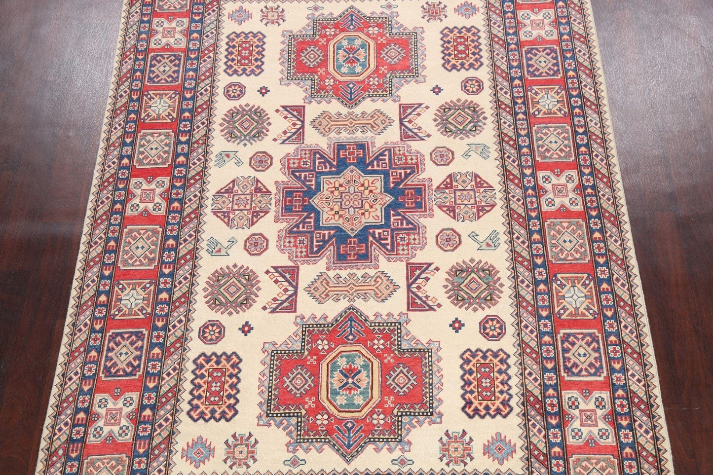 100% Vegetable Dye Super Kazak Oriental Area Rug 7x10