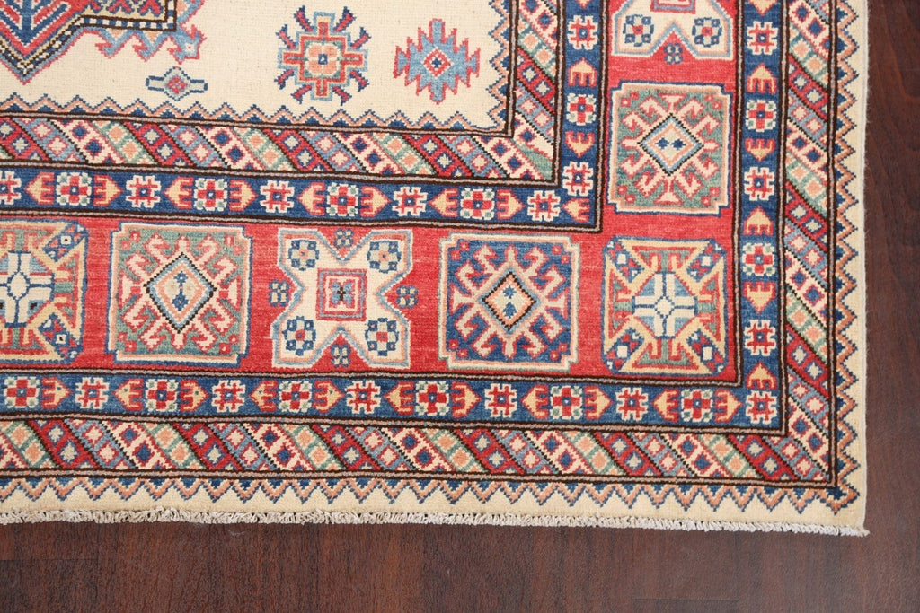 100% Vegetable Dye Super Kazak Oriental Area Rug 7x10