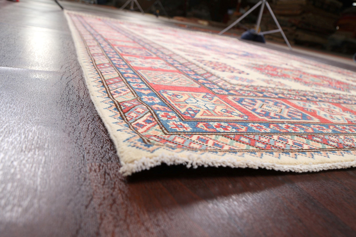 100% Vegetable Dye Super Kazak Oriental Area Rug 7x10