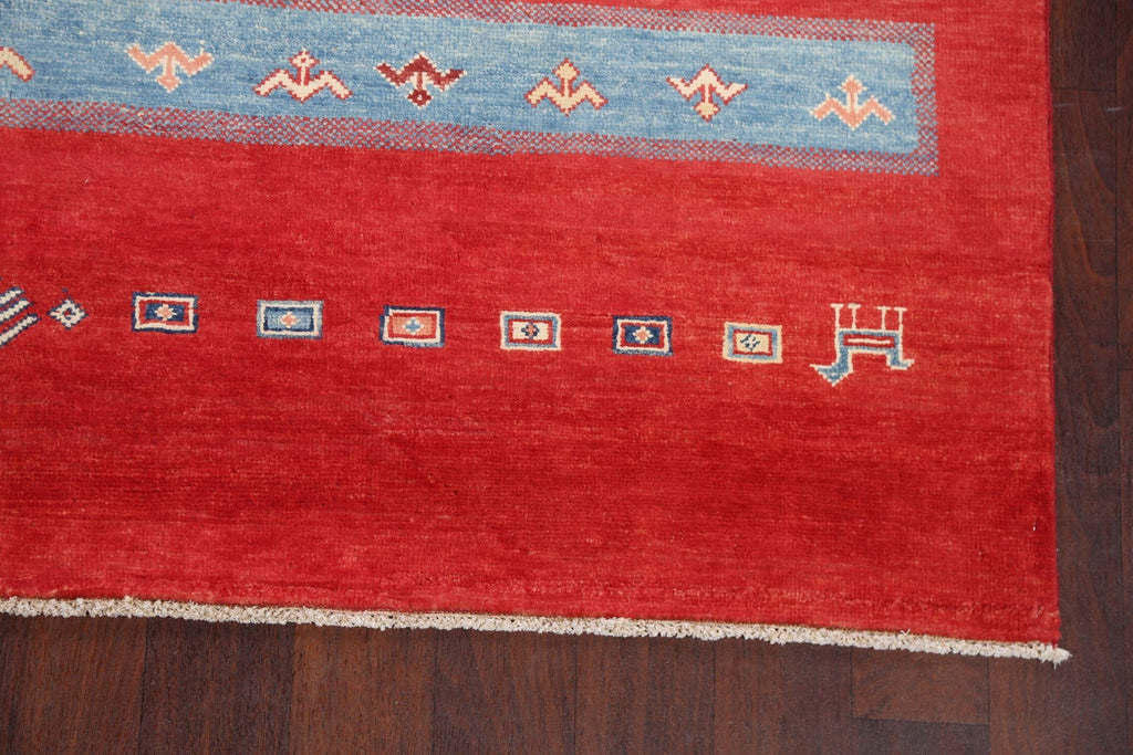 100% Vegetable Dye Super Tribal Kazak Oriental Area Rug 6x9