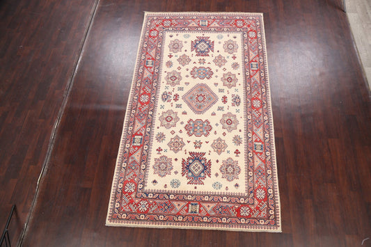 100% Vegetable Dye Super Kazak Oriental Area Rug 6x10