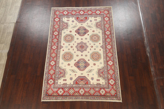 100% Vegetable Dye Super Kazak Oriental Area Rug 6x9