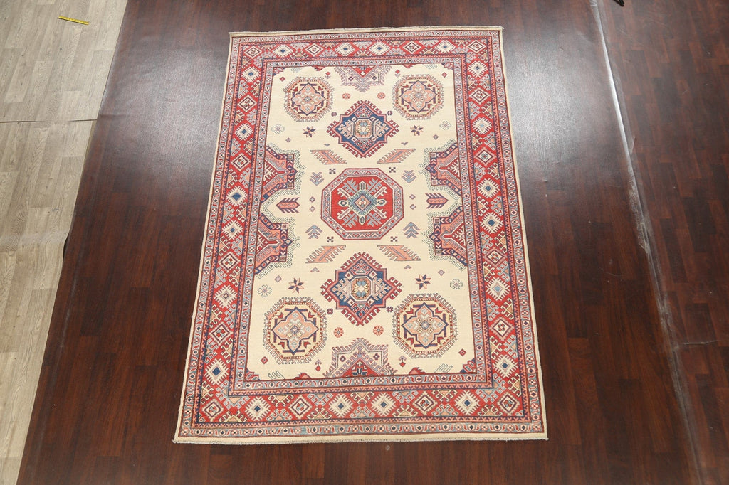 100% Vegetable Dye Super Kazak Oriental Area Rug 7x10