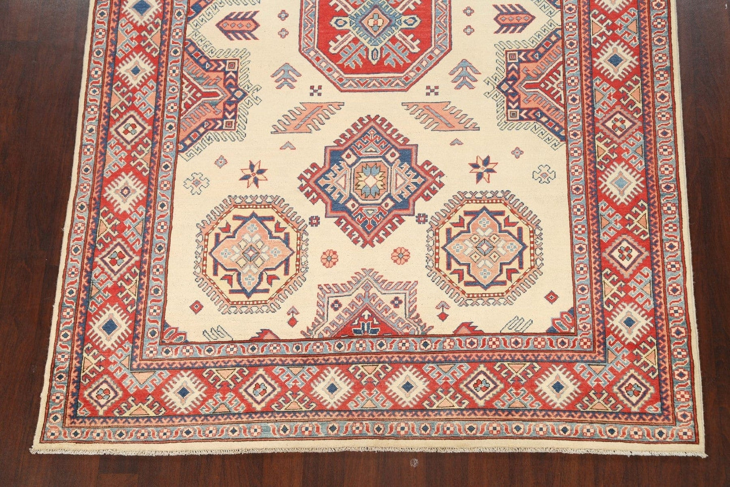 100% Vegetable Dye Super Kazak Oriental Area Rug 7x10