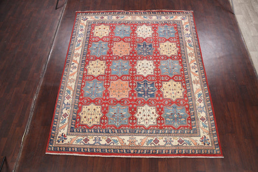 100% Vegetable Dye Super Kazak Oriental Area Rug 8x10