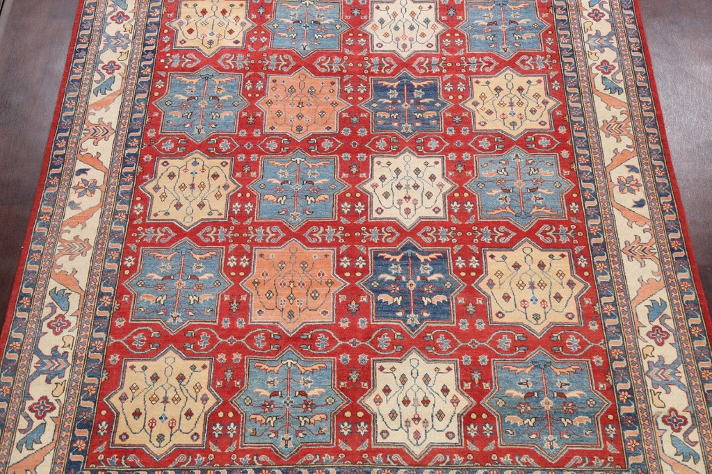 100% Vegetable Dye Super Kazak Oriental Area Rug 8x10