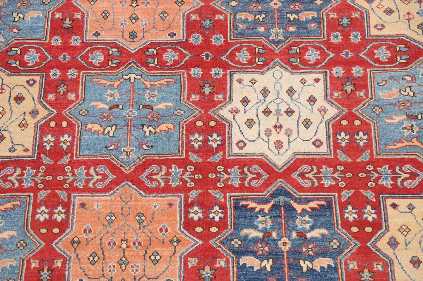 100% Vegetable Dye Super Kazak Oriental Area Rug 8x10