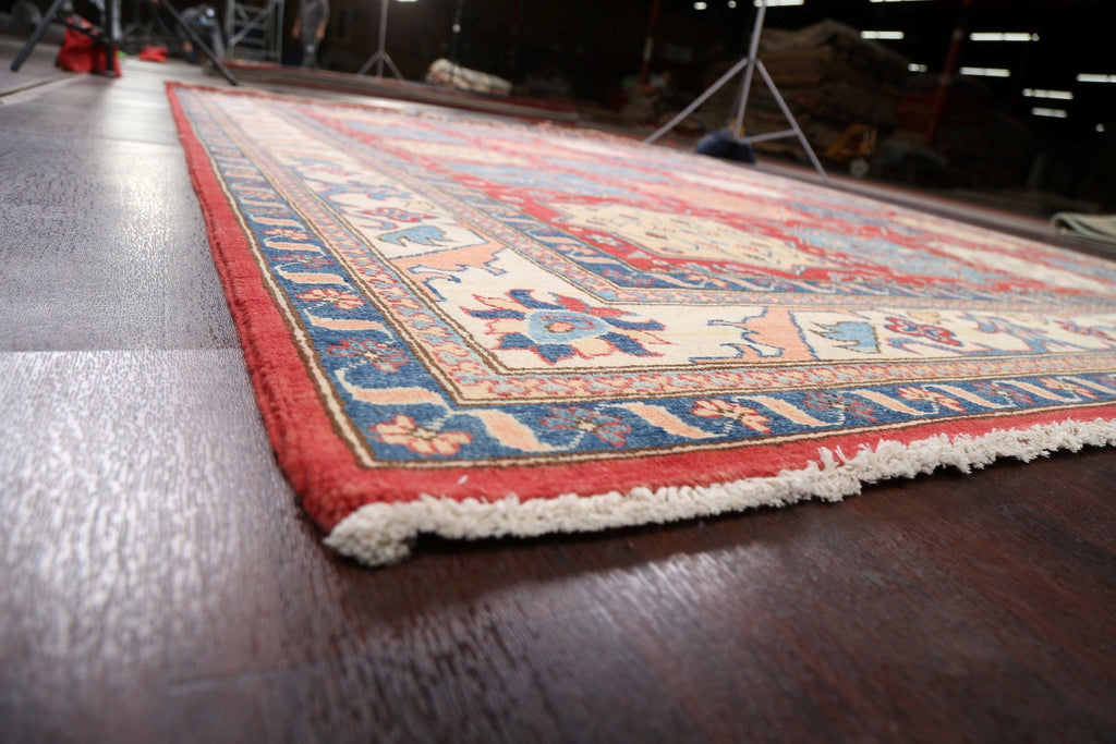 100% Vegetable Dye Super Kazak Oriental Area Rug 8x10