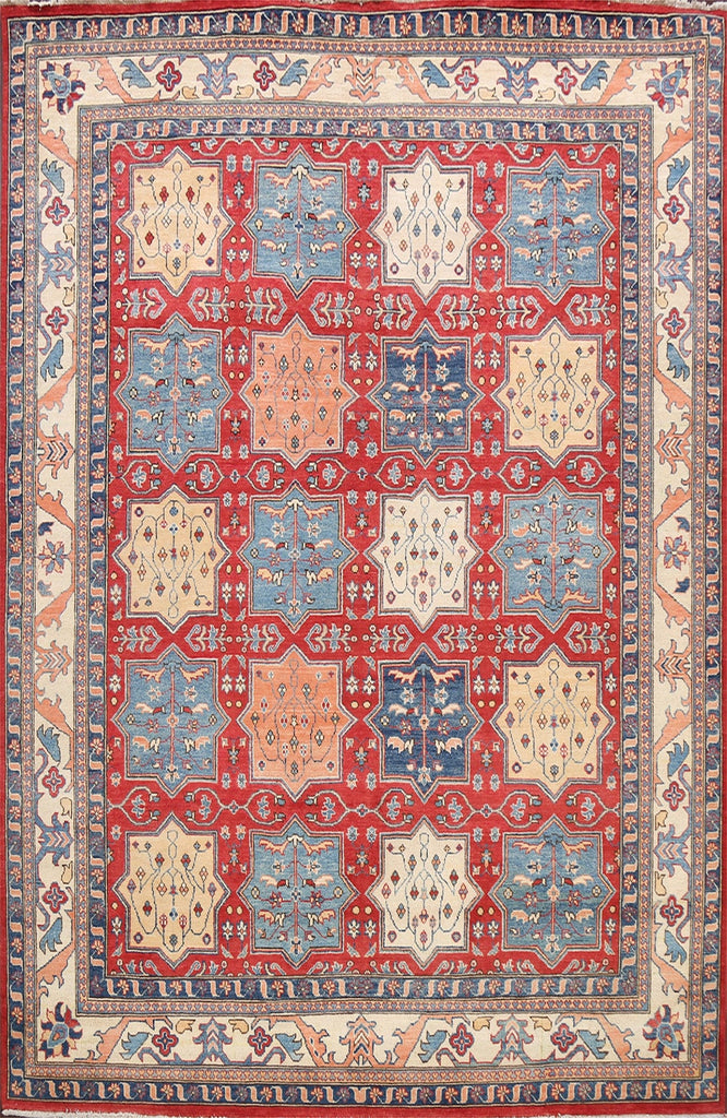 100% Vegetable Dye Super Kazak Oriental Area Rug 8x10