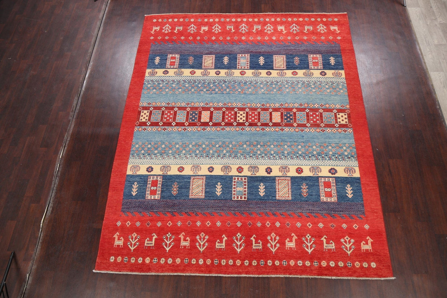 100% Vegetable Dye Super Tribal Kazak Oriental Area Rug 8x10