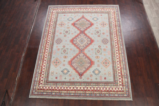 100% Vegetable Dye Super Kazak Oriental Area Rug 8x10