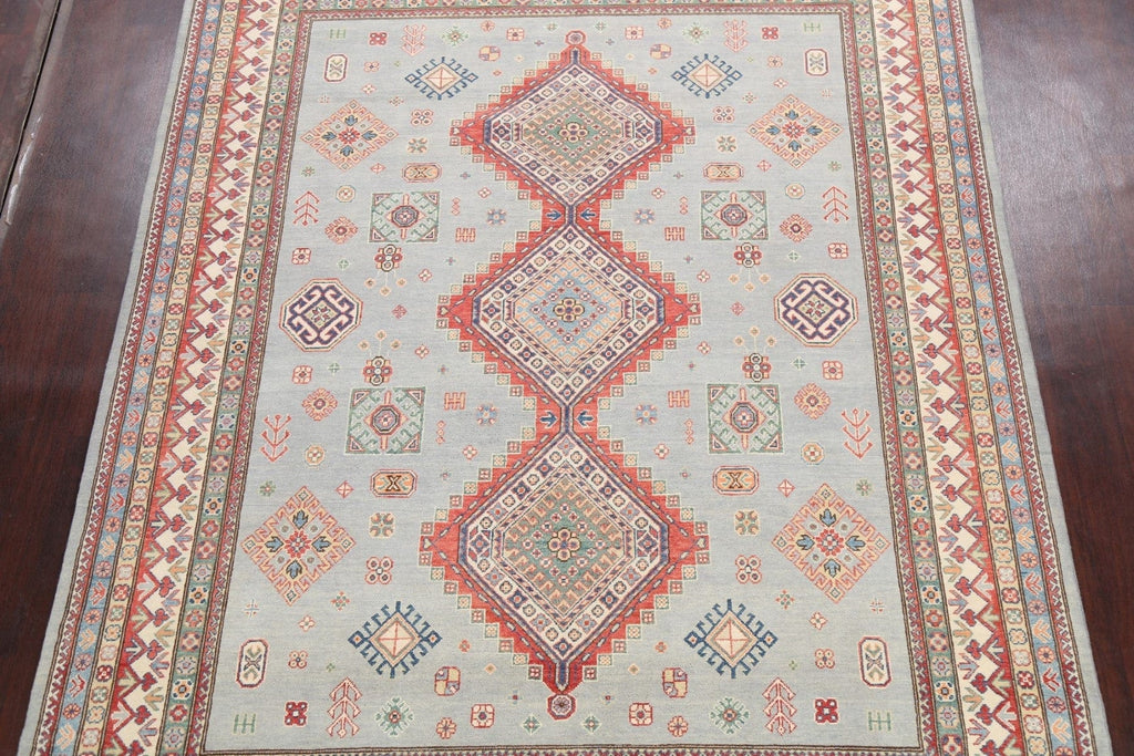 100% Vegetable Dye Super Kazak Oriental Area Rug 8x10