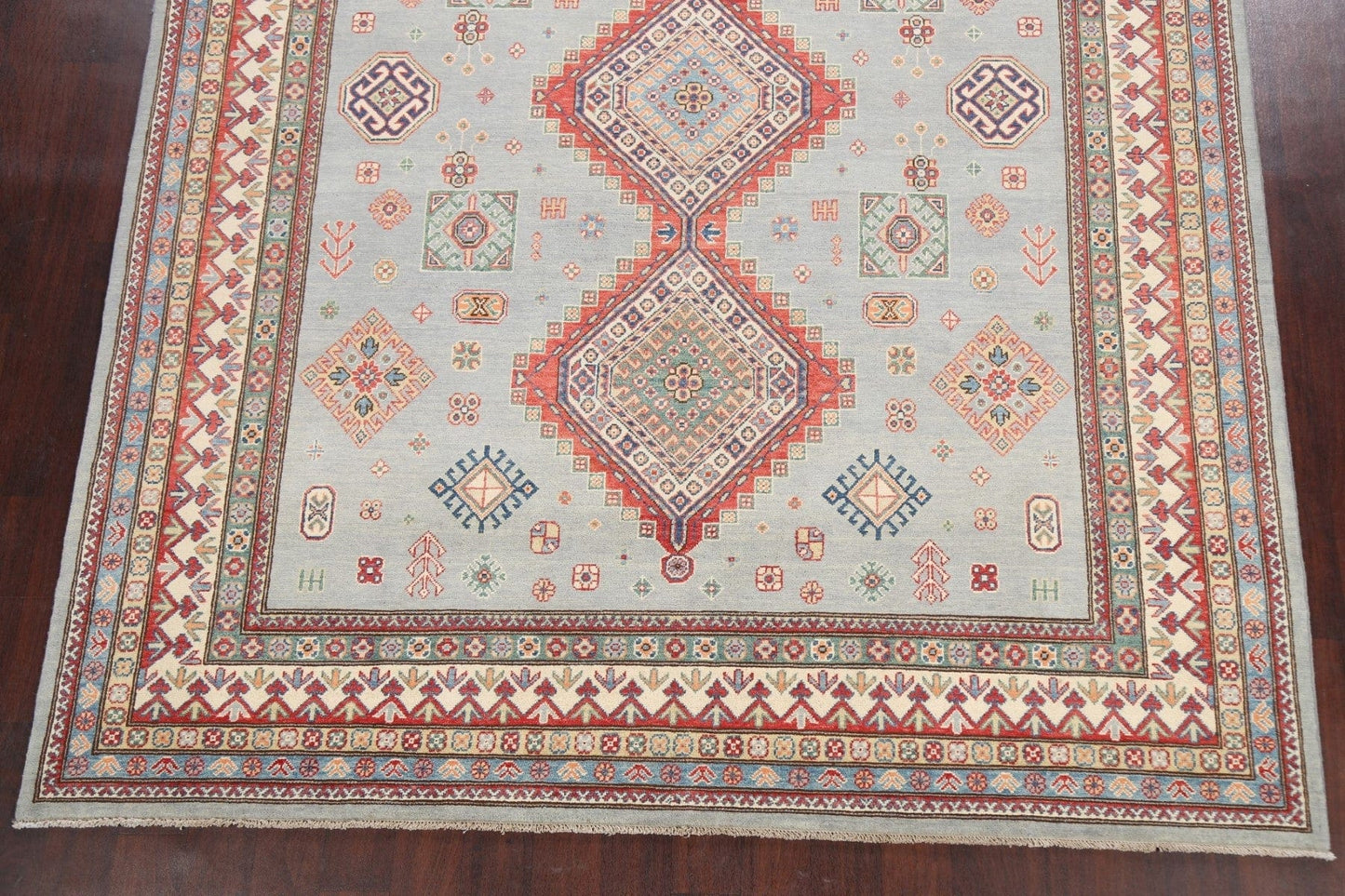 100% Vegetable Dye Super Kazak Oriental Area Rug 8x10