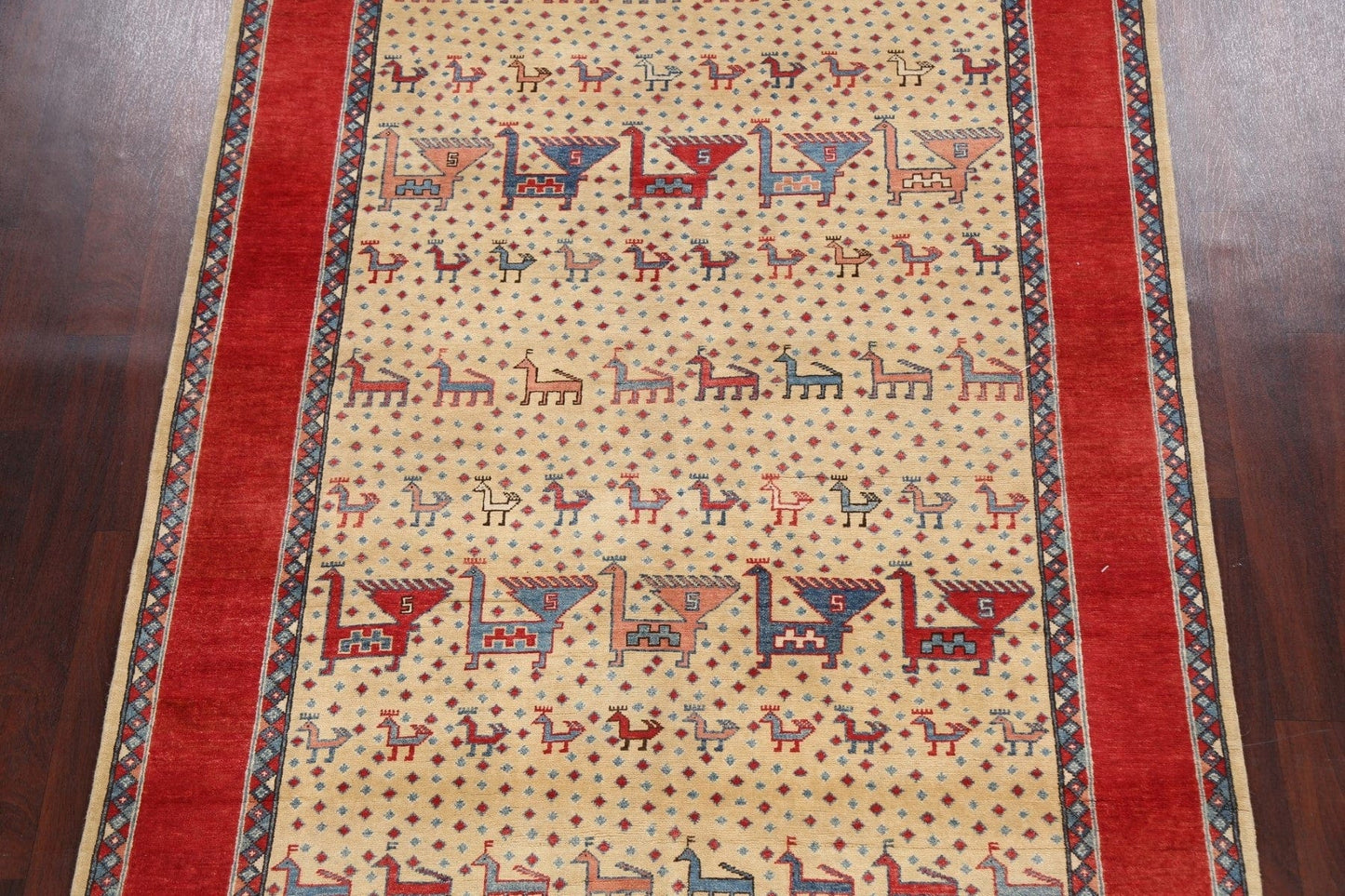 100% Vegetable Dye Super Kazak Oriental Area Rug 6x8