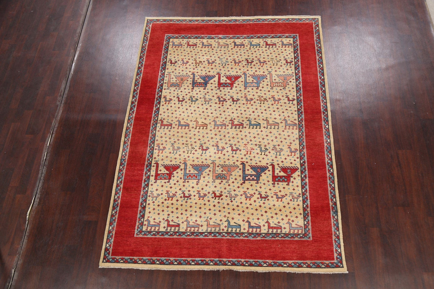 100% Vegetable Dye Super Kazak Oriental Area Rug 6x8