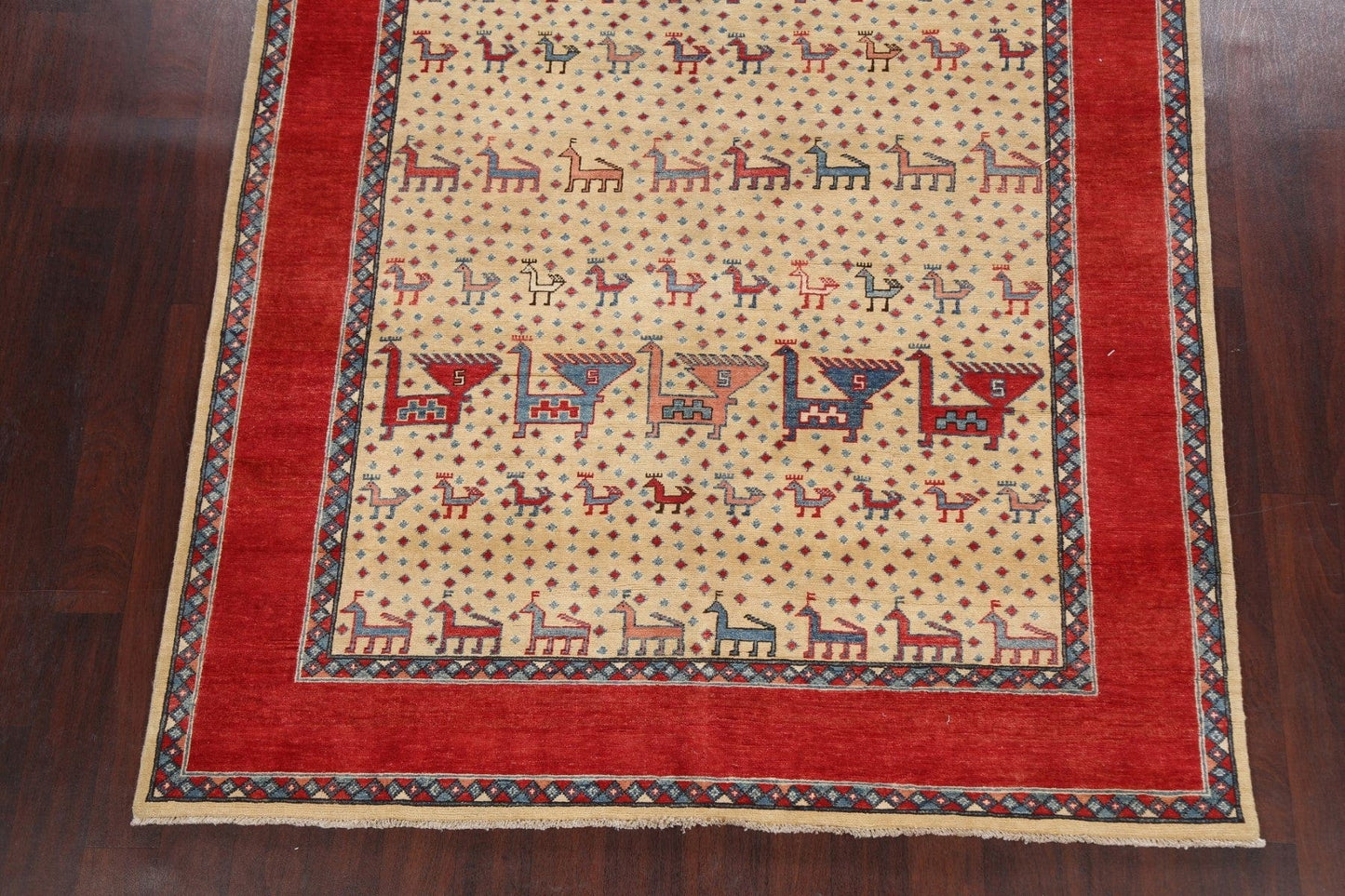 100% Vegetable Dye Super Kazak Oriental Area Rug 6x8