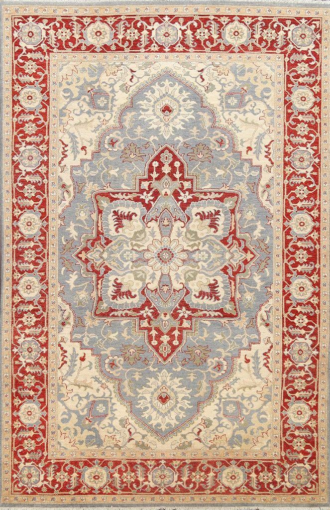 100% Vegetable Dye Heriz Serapi Oriental Area Rug 6x9