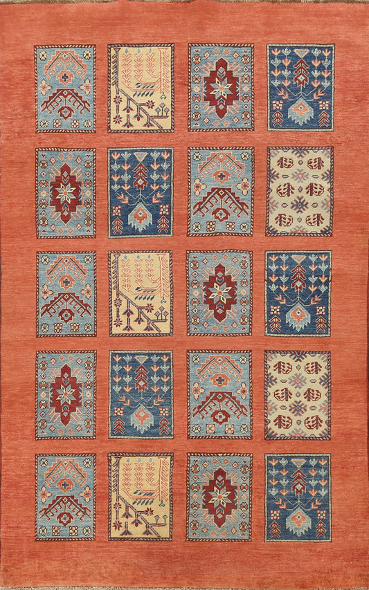 100% Vegetable Dye Super Kazak Oriental Area Rug 5x8