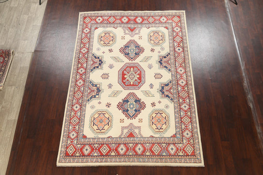 100% Vegetable Dye Super Kazak Oriental Area Rug 7x10