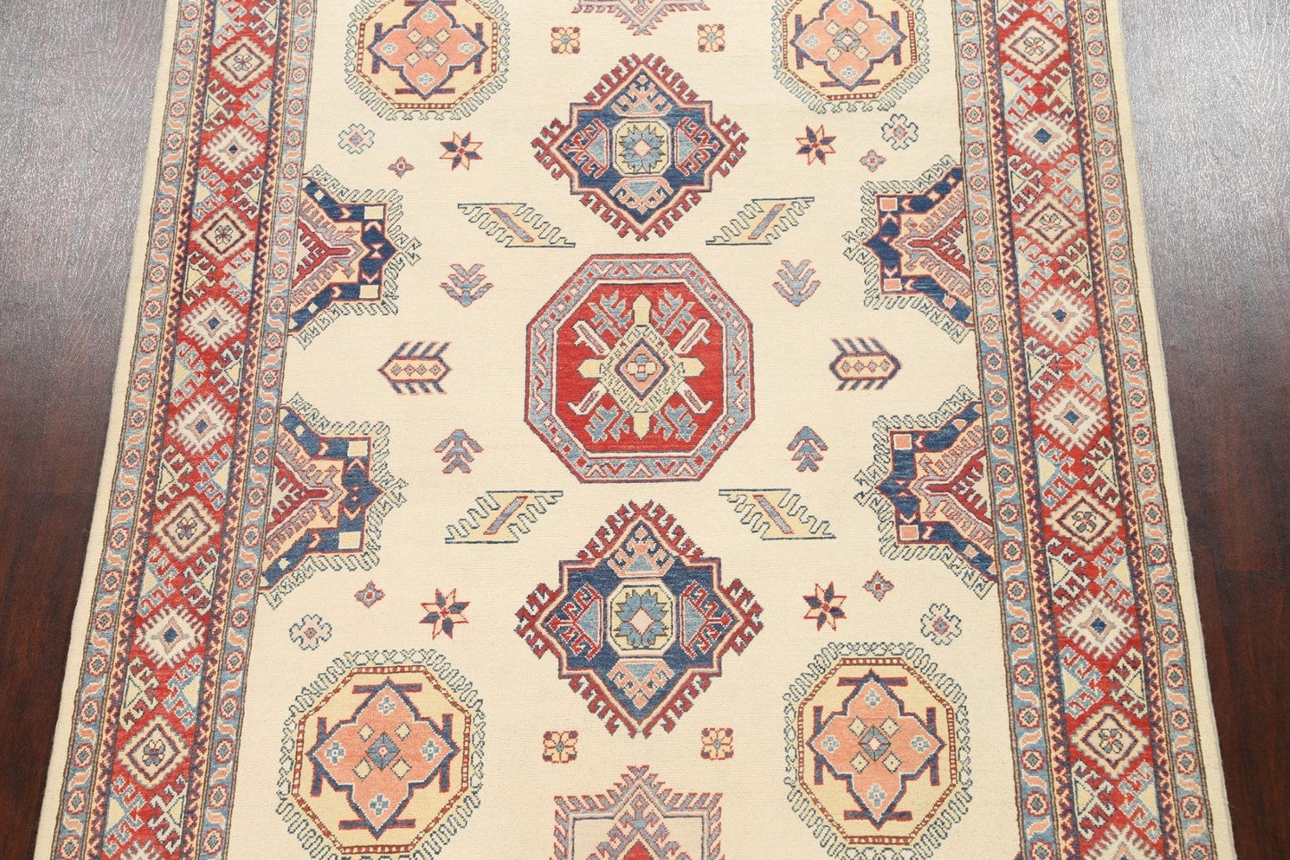 100% Vegetable Dye Super Kazak Oriental Area Rug 7x10