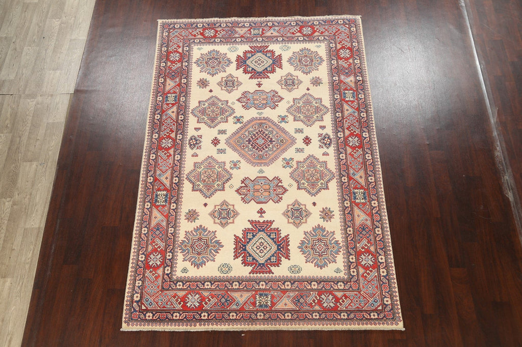 100% Vegetable Dye Super Kazak Oriental Area Rug 6x10