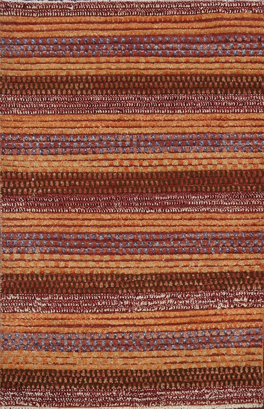 Contemporary Gabbeh Kashkoli Oriental Area Rug 3x4