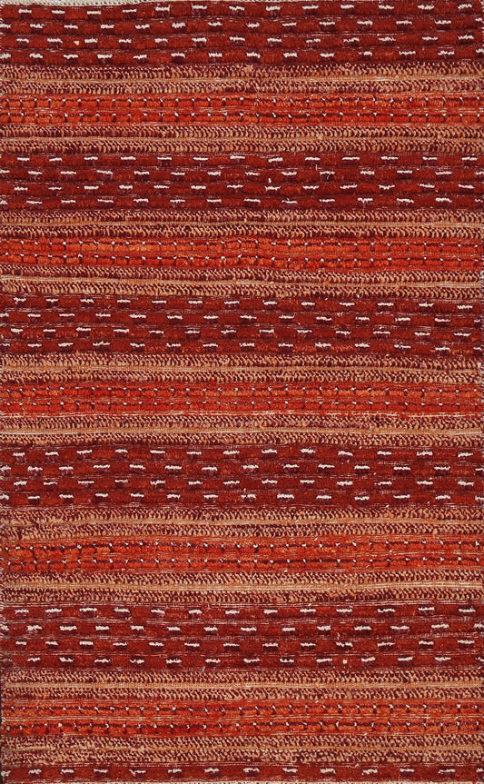 Contemporary Gabbeh Kashkoli Oriental Area Rug 3x4