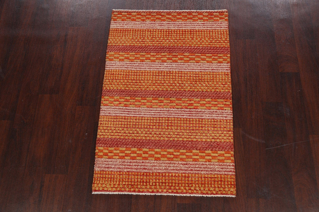 Contemporary Gabbeh Kashkoli Oriental Area Rug 3x4