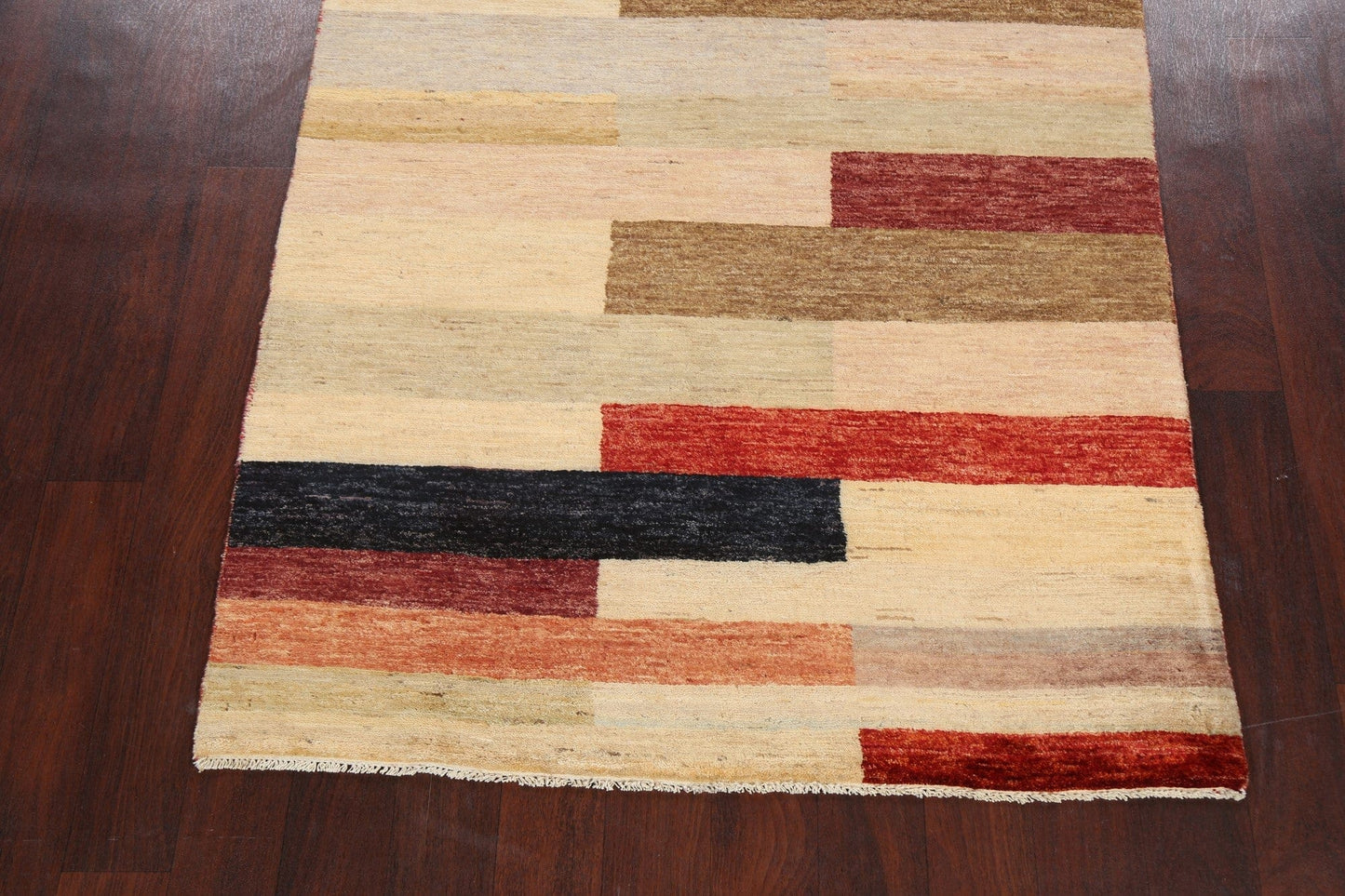 Modern Gabbeh Kashkoli Oriental Area Rug 4x6