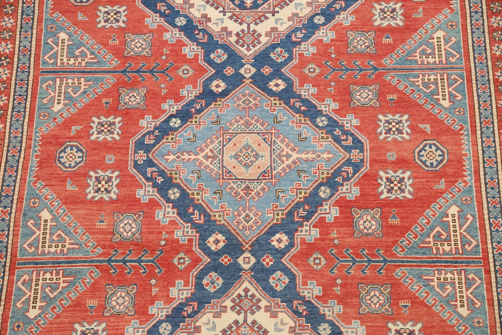 100% Vegetable Dye Super Kazak Oriental Area Rug 8x10