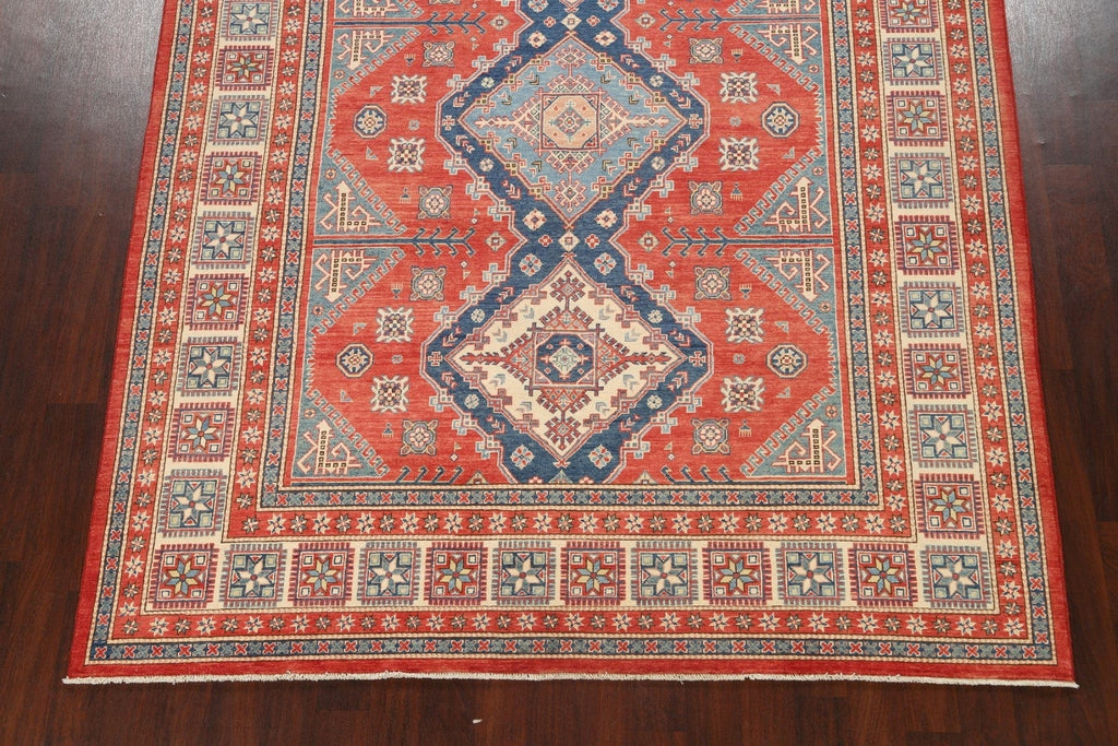 100% Vegetable Dye Super Kazak Oriental Area Rug 8x10