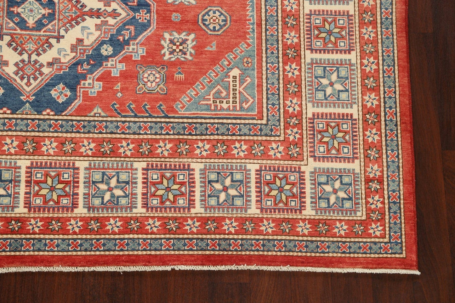 100% Vegetable Dye Super Kazak Oriental Area Rug 8x10