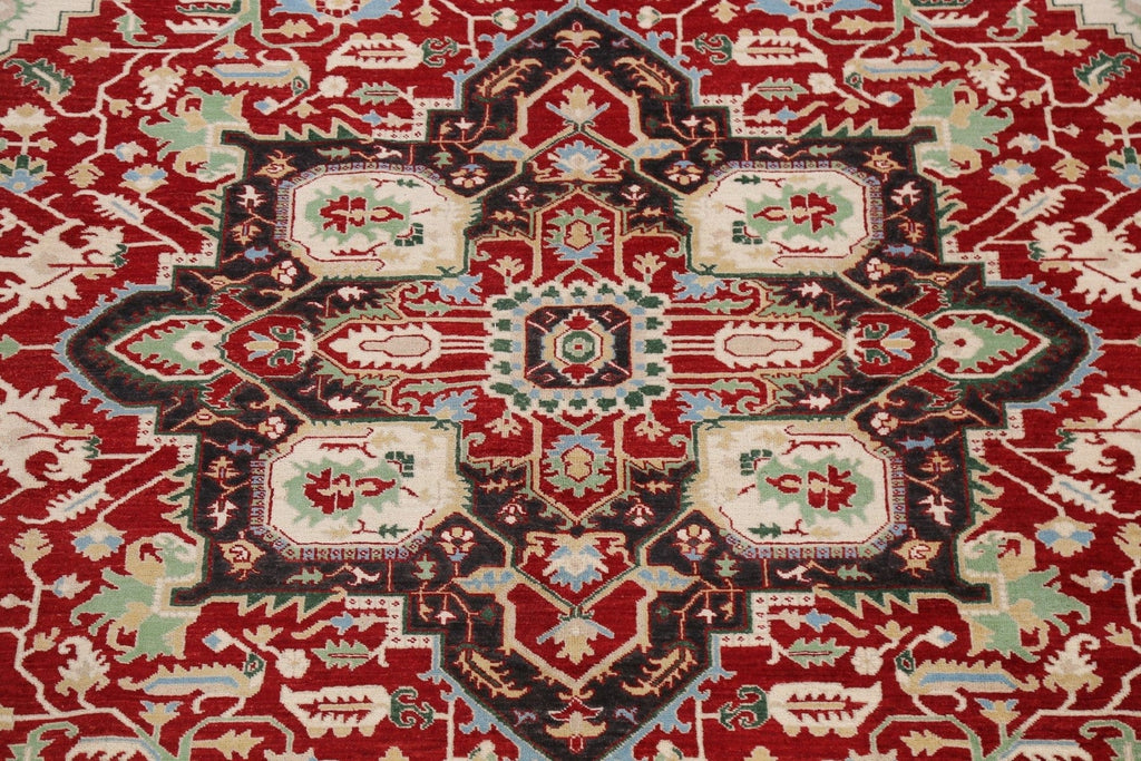 100% Vegetable Dye Heriz Oriental Area Rug 9x12