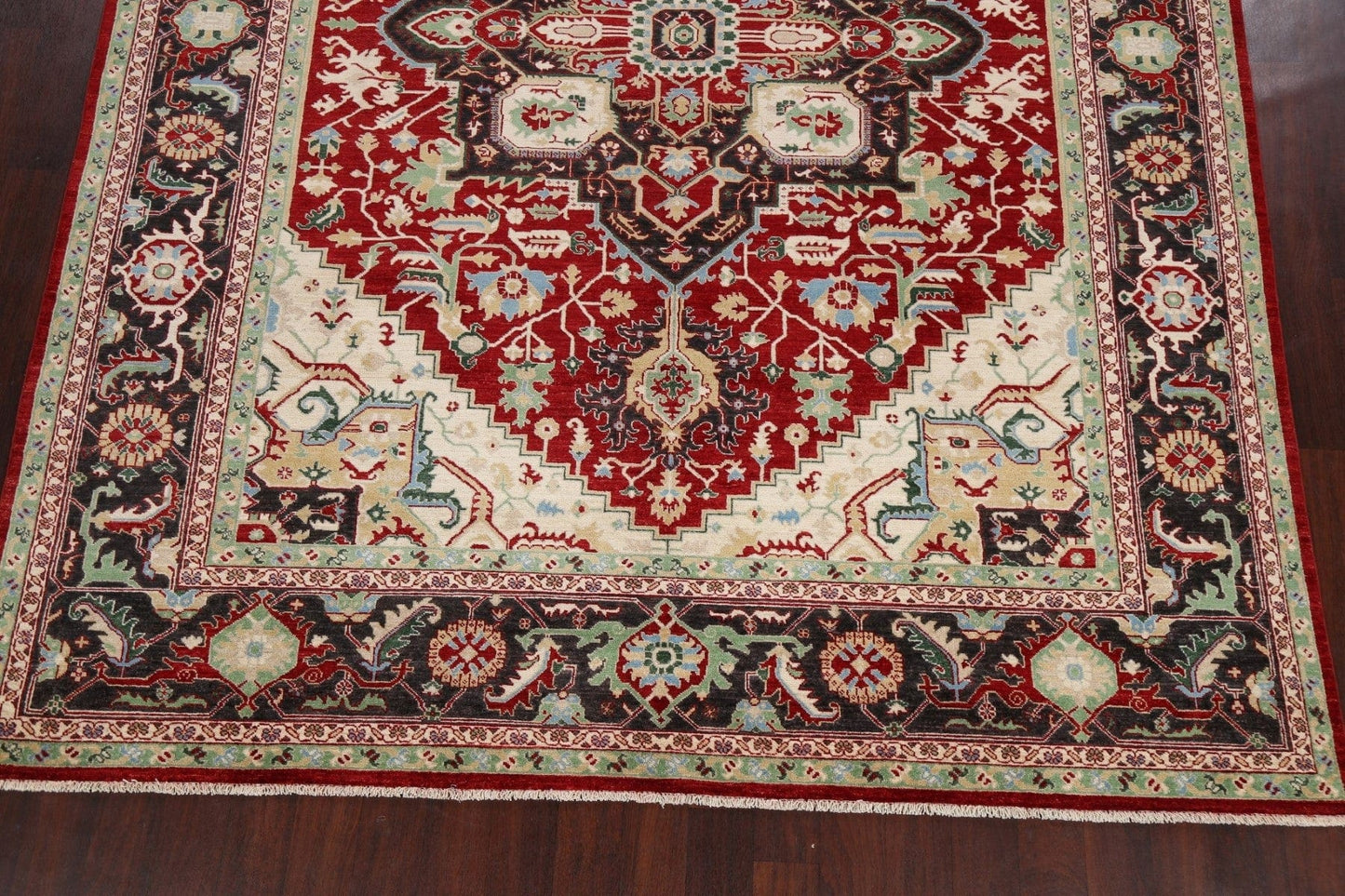 100% Vegetable Dye Heriz Oriental Area Rug 9x12