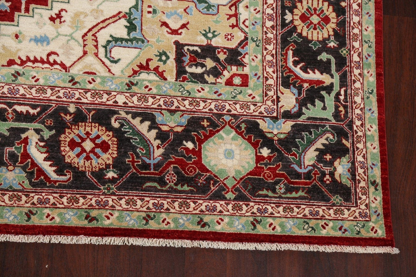 100% Vegetable Dye Heriz Oriental Area Rug 9x12