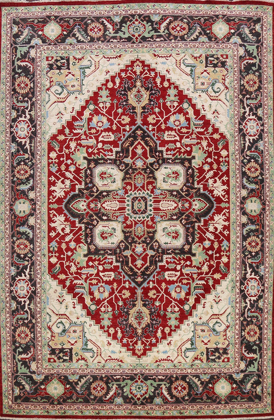 100% Vegetable Dye Heriz Oriental Area Rug 9x12