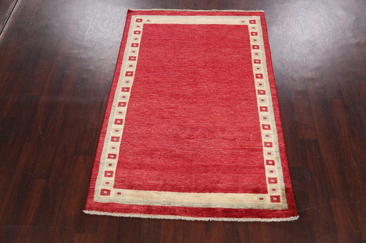 Contemporary Gabbeh Kashkoli Oriental Area Rug 4x6